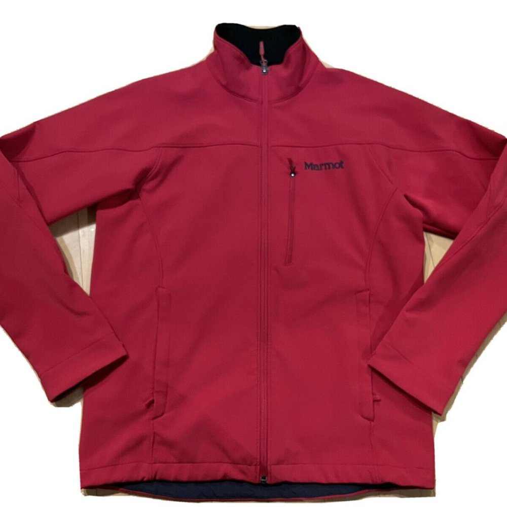 Men’s Marmot Softshell Jacket- Red Fleece Full Zip